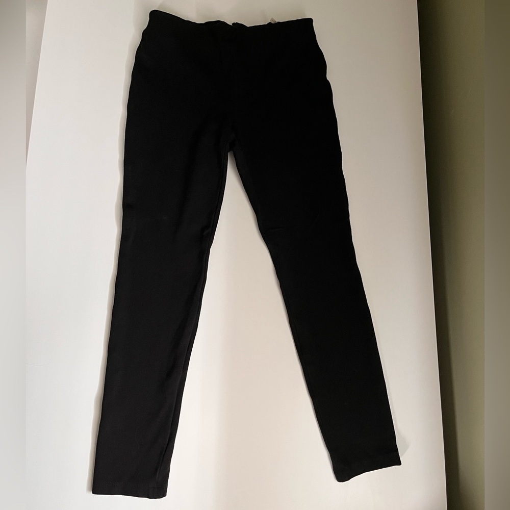 ALICE + OLIVIA| EMPLOYED BLACK ZIPPER LEGGINGS